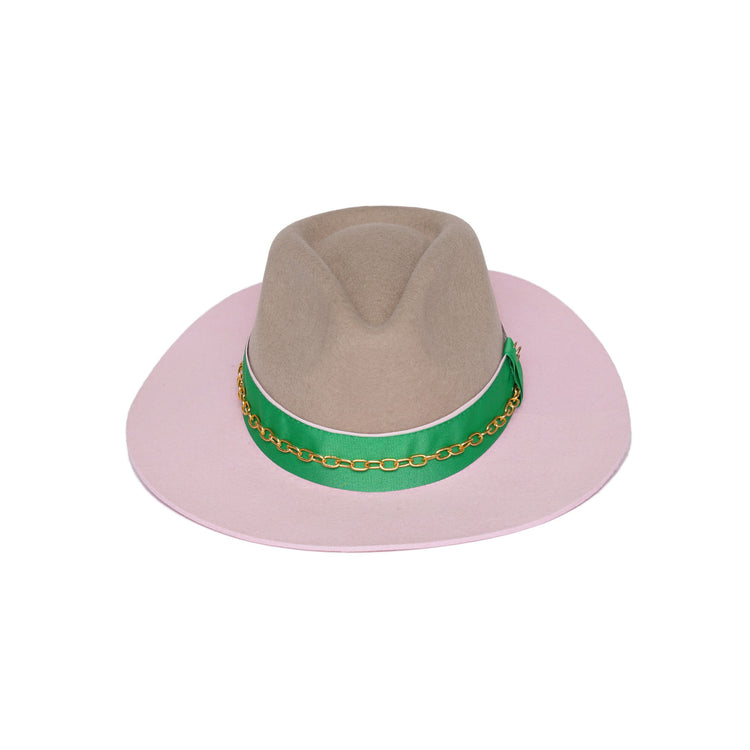 Classic Fedora | Habano / Pink / Green